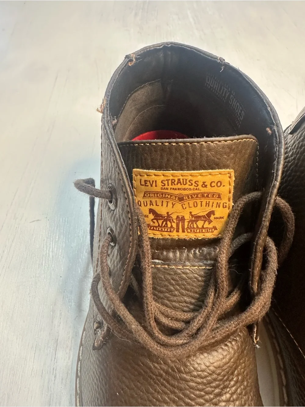 Levi’s Men’s Brown Chukka Boots Comfort Lace Up Ankle Shoes Size 8 Everyday Boot